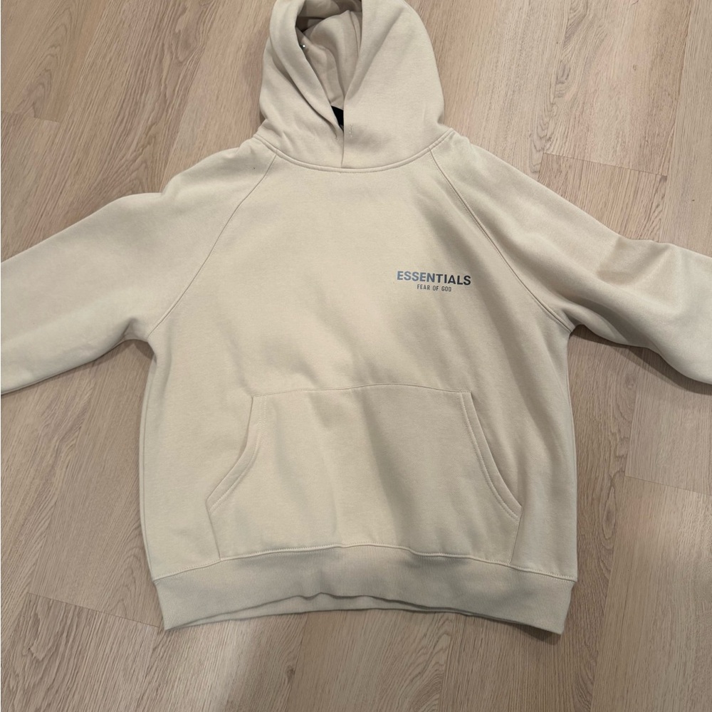 Essentials Beige Hoodie for Men